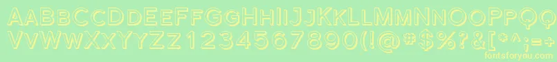 Шрифт Sfflorencesansscshaded – жёлтые шрифты на зелёном фоне