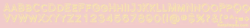 Sfflorencesansscshaded Font – Yellow Fonts on Pink Background