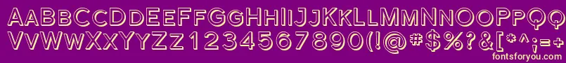 Sfflorencesansscshaded Font – Yellow Fonts on Purple Background