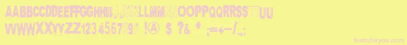 Projectx Font – Pink Fonts on Yellow Background