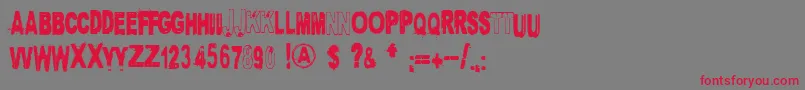 Projectx Font – Red Fonts on Gray Background