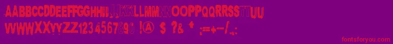 Czcionka Projectx – czerwone czcionki na fioletowym tle