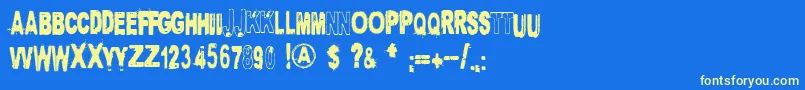 Шрифт Projectx – жёлтые шрифты на синем фоне