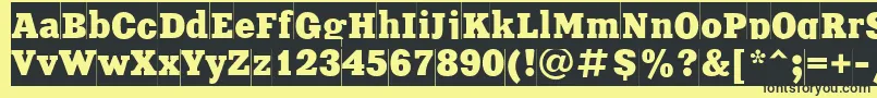 Xnc85C Font – Black Fonts on Yellow Background