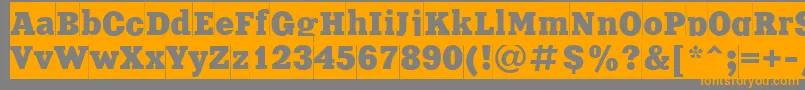 Fonte Xnc85C – fontes laranjas em um fundo cinza
