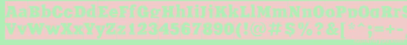 Xnc85C Font – Pink Fonts on Green Background