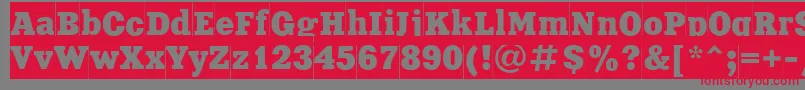 Fonte Xnc85C – fontes vermelhas em um fundo cinza