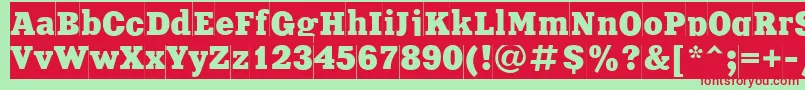 Xnc85C Font – Red Fonts on Green Background