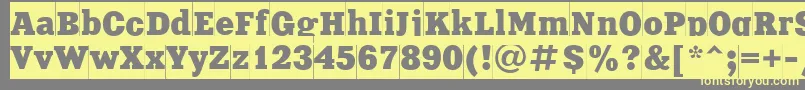 Xnc85C Font – Yellow Fonts on Gray Background