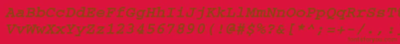 Police Courier ffy – polices brunes sur fond rouge