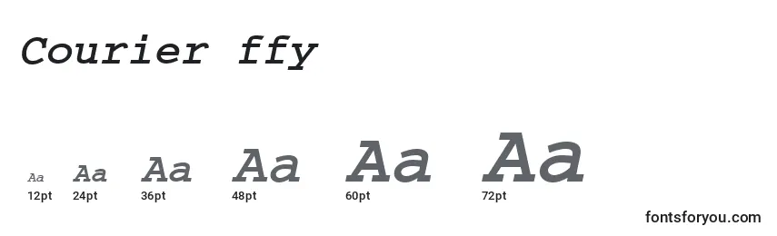 Courier ffy Font Sizes