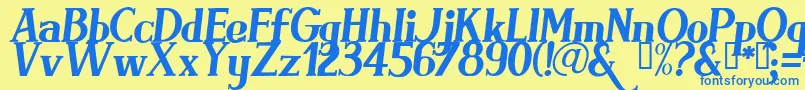 Brimi Font – Blue Fonts on Yellow Background