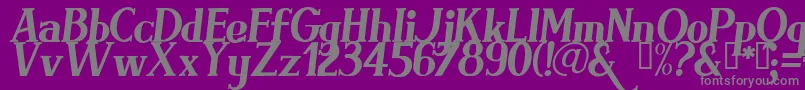 フォントBrimi – 紫の背景に灰色の文字