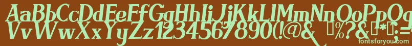 Brimi Font – Green Fonts on Brown Background