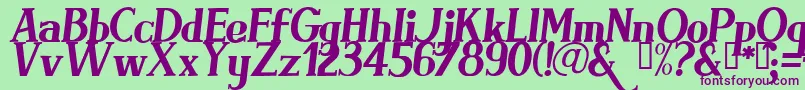 Brimi Font – Purple Fonts on Green Background