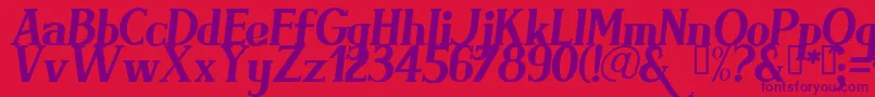 Brimi Font – Purple Fonts on Red Background