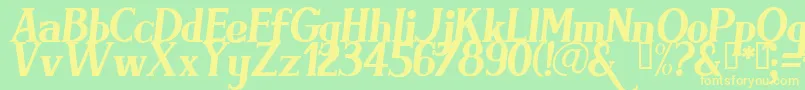 Brimi Font – Yellow Fonts on Green Background