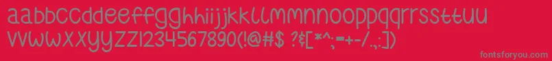 フォントWhereTheLonelyOnesRoam – 赤い背景に灰色の文字