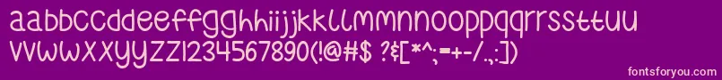 WhereTheLonelyOnesRoam Font – Pink Fonts on Purple Background