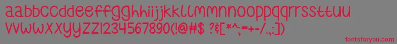 WhereTheLonelyOnesRoam Font – Red Fonts on Gray Background