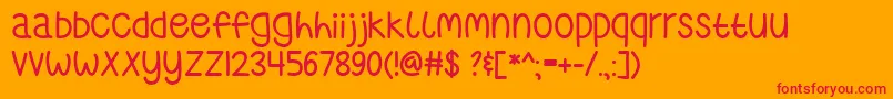 WhereTheLonelyOnesRoam Font – Red Fonts on Orange Background
