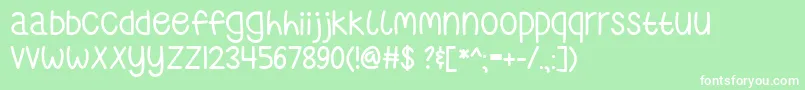 WhereTheLonelyOnesRoam Font – White Fonts on Green Background