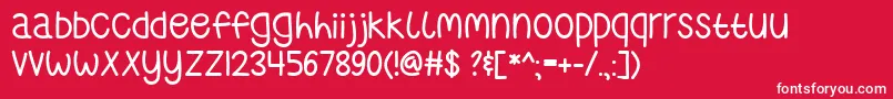 WhereTheLonelyOnesRoam Font – White Fonts on Red Background