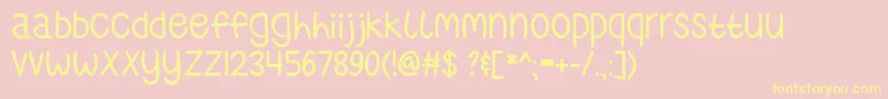 WhereTheLonelyOnesRoam Font – Yellow Fonts on Pink Background