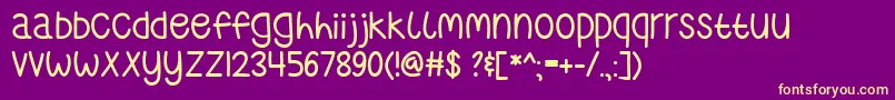 WhereTheLonelyOnesRoam Font – Yellow Fonts on Purple Background