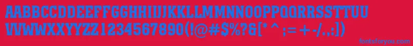 AMonumentotitulnrBold Font – Blue Fonts on Red Background