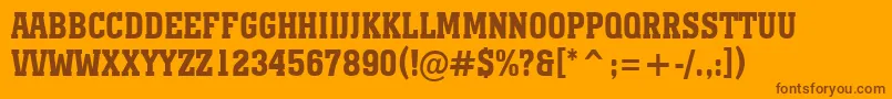 AMonumentotitulnrBold Font – Brown Fonts on Orange Background