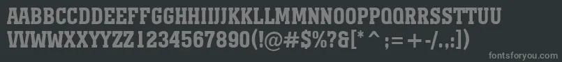 Czcionka AMonumentotitulnrBold – szare czcionki na czarnym tle