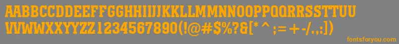 AMonumentotitulnrBold Font – Orange Fonts on Gray Background