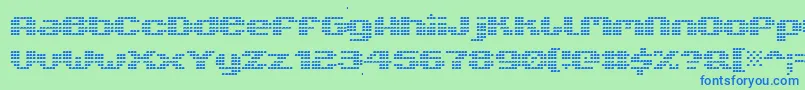 V5xtlb Font – Blue Fonts on Green Background