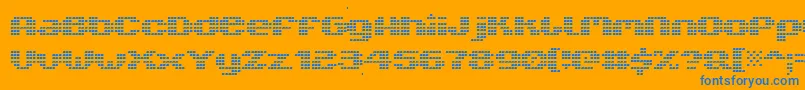 V5xtlb Font – Blue Fonts on Orange Background