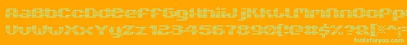 フォントV5xtlb – オレンジの背景に緑のフォント