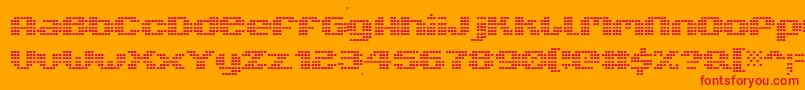 V5xtlb Font – Red Fonts on Orange Background