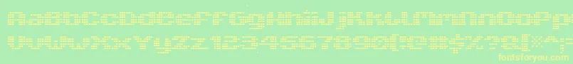 V5xtlb Font – Yellow Fonts on Green Background