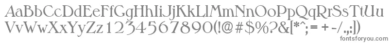 フォントMelbourneserialRegular – 白い背景に灰色の文字