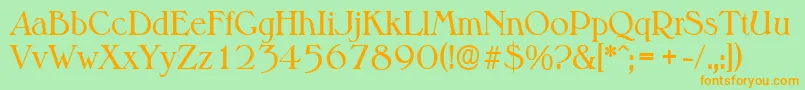 MelbourneserialRegular Font – Orange Fonts on Green Background