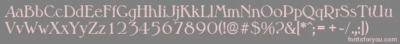 MelbourneserialRegular Font – Pink Fonts on Gray Background