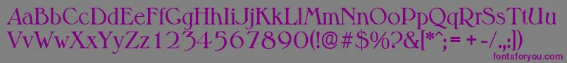 MelbourneserialRegular Font – Purple Fonts on Gray Background