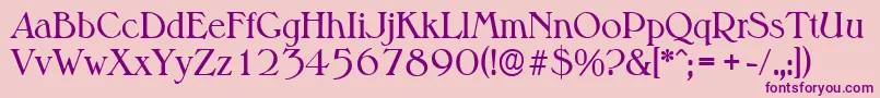 MelbourneserialRegular Font – Purple Fonts on Pink Background