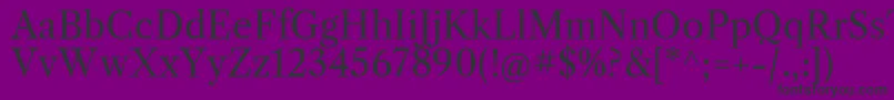 LibrecaslontextRegular Font – Black Fonts on Purple Background