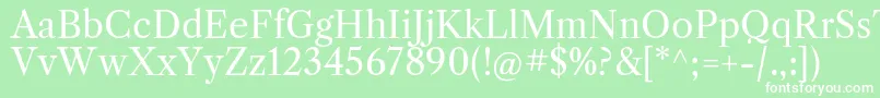 LibrecaslontextRegular Font – White Fonts on Green Background