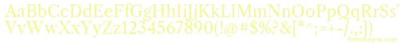 LibrecaslontextRegular Font – Yellow Fonts on White Background