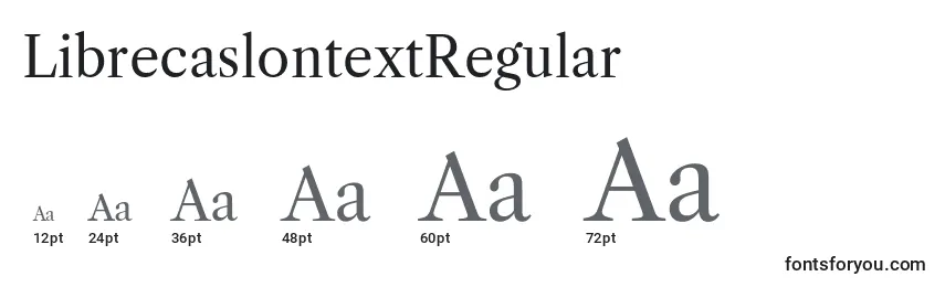 Размеры шрифта LibrecaslontextRegular