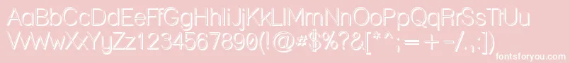 LanePoshLight Font – White Fonts on Pink Background