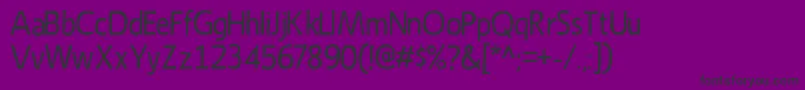 フォントEmoryRegular – 紫の背景に黒い文字