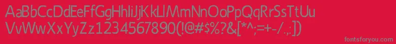 EmoryRegular Font – Gray Fonts on Red Background